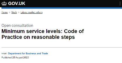 Screenshot from https://www.gov.uk/government/consultations/minimum-service-levels-code-of-practice-on-reasonable-steps