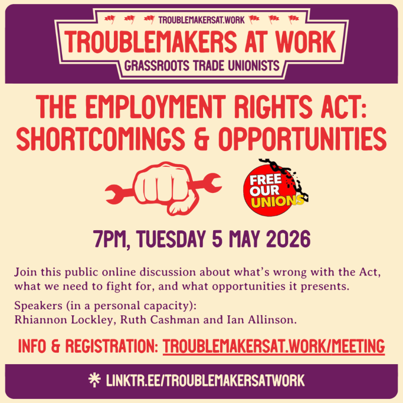Online meeting: The Employment Rights Act — Shortcomings and&nbsp;Opportunities